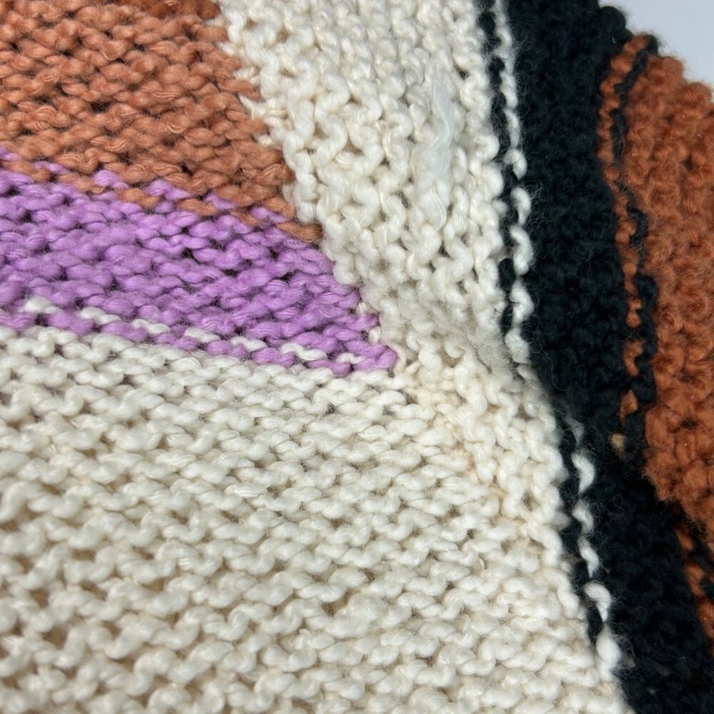 BILLABONG Seeing Double Sweater Sz L Multicolor Stripe Knit Cotton Blend - Picture 10 of 10